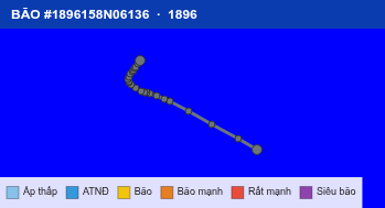 Quỹ đạo di chuyển của BÃO #1896158N06136 (1896)