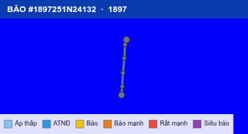 Quỹ đạo di chuyển của BÃO #1897251N24132 (1897)