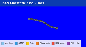 Quỹ đạo di chuyển của BÃO #1899232N18130 (1899)