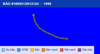 Quỹ đạo di chuyển của BÃO #1899313N12124 (1899)