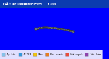 Quỹ đạo di chuyển của BÃO #1900303N12129 (1900)