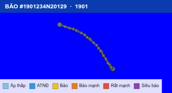 Quỹ đạo di chuyển của BÃO #1901234N20129 (1901)