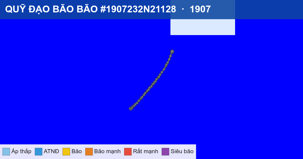Quỹ đạo di chuyển của BÃO #1907232N21128 (1907)