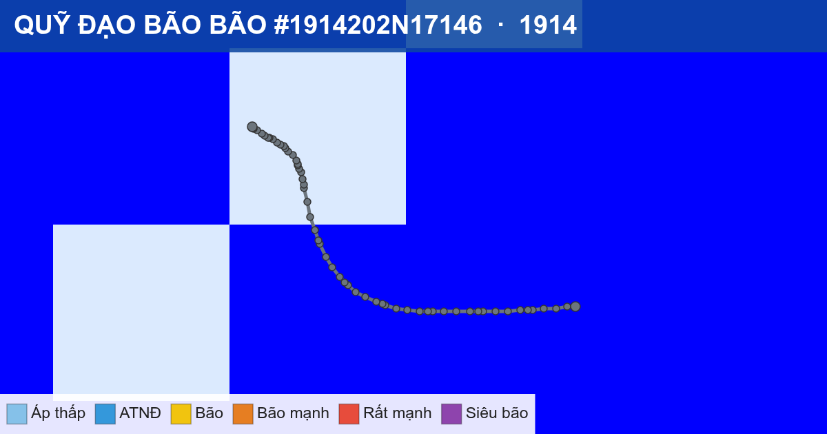 Quỹ đạo di chuyển của BÃO #1914202N17146 (1914)