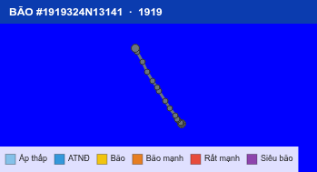 Quỹ đạo di chuyển của BÃO #1919324N13141 (1919)
