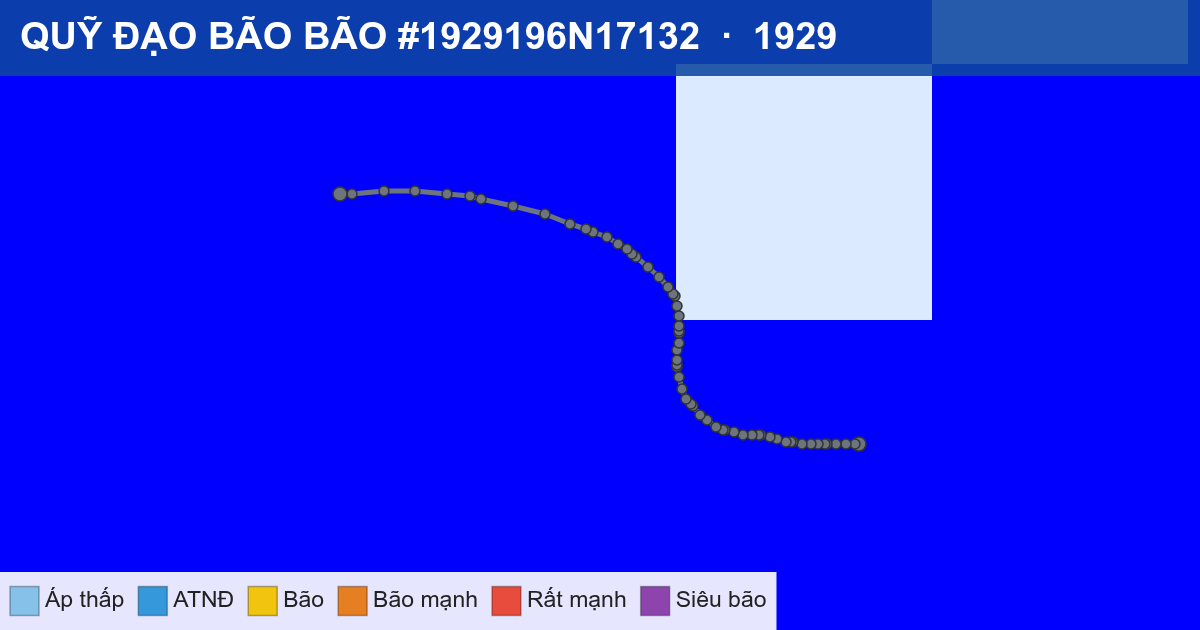 Quỹ đạo di chuyển của BÃO #1929196N17132 (1929)