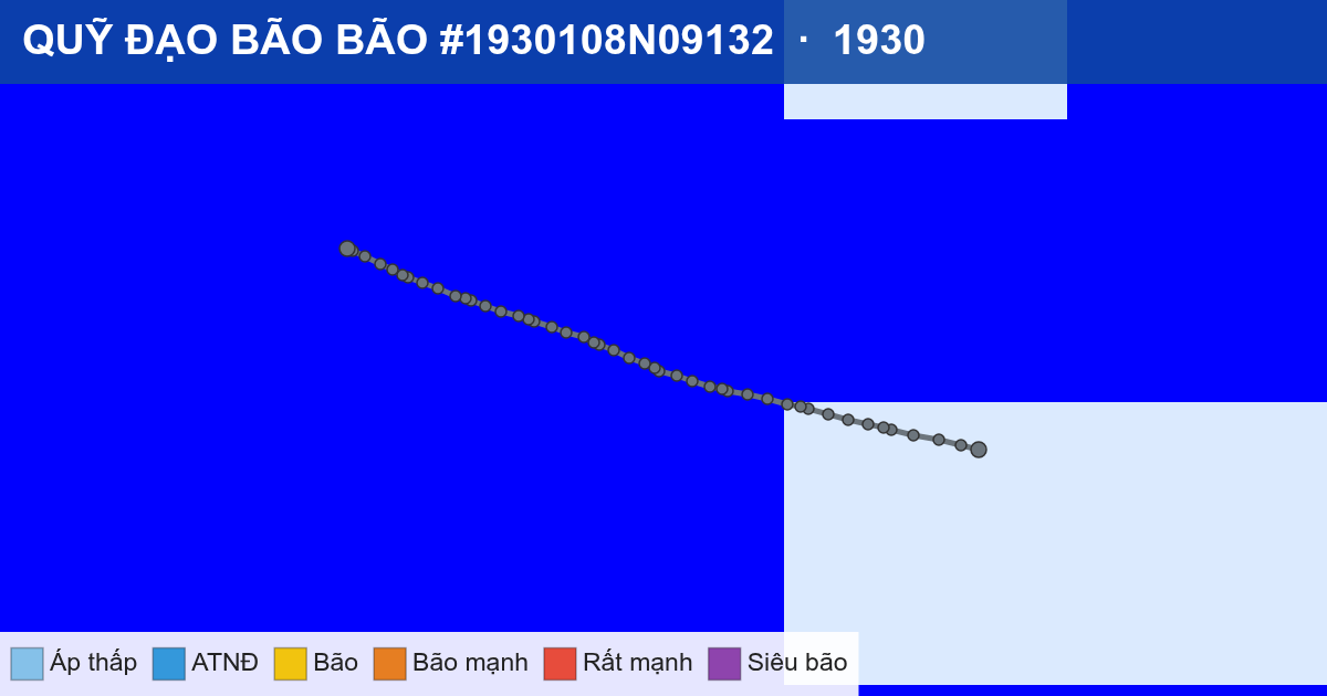 Quỹ đạo di chuyển của BÃO #1930108N09132 (1930)
