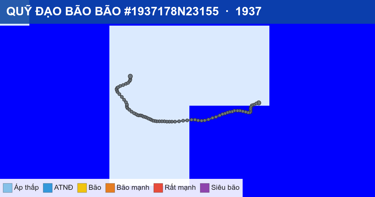Quỹ đạo di chuyển của BÃO #1937178N23155 (1937)
