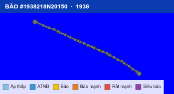 Quỹ đạo di chuyển của BÃO #1938218N20150 (1938)
