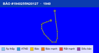 Quỹ đạo di chuyển của BÃO #1940255N20127 (1940)
