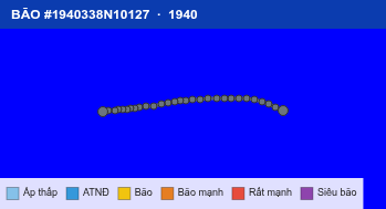 Quỹ đạo di chuyển của BÃO #1940338N10127 (1940)