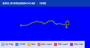 Quỹ đạo di chuyển của BÃO #1950286N14148 (1950)
