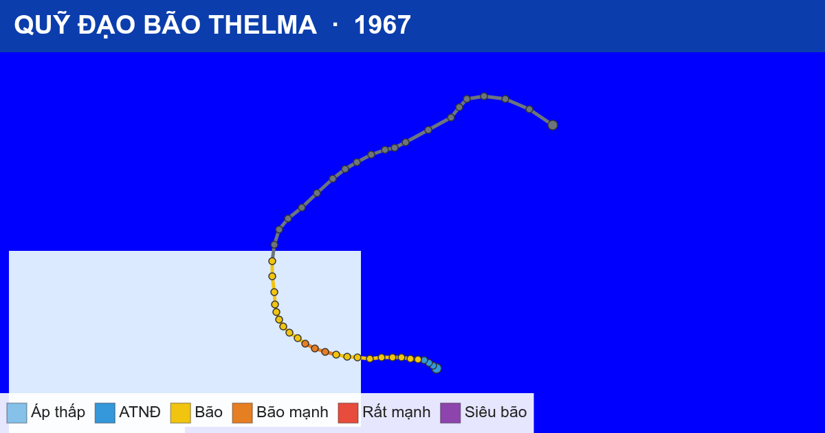 Quỹ đạo di chuyển của THELMA (1967)