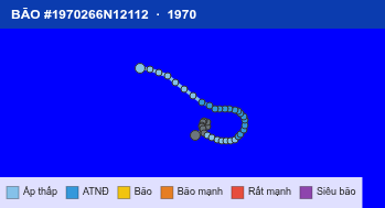 Quỹ đạo di chuyển của BÃO #1970266N12112 (1970)