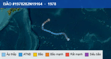 Quỹ đạo di chuyển của BÃO #1978282N19164 (1978)