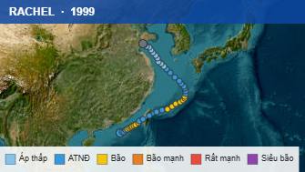 Quỹ đạo di chuyển của RACHEL (1999)