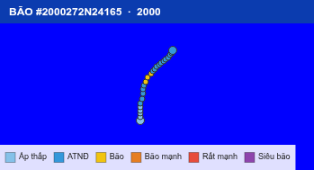Quỹ đạo di chuyển của BÃO #2000272N24165 (2000)
