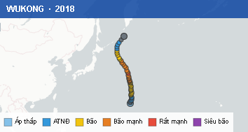 Quỹ đạo di chuyển của WUKONG (2018)