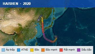 Quỹ đạo di chuyển của HAISHEN (2020)