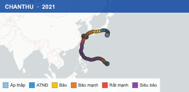 Quỹ đạo di chuyển của CHANTHU (2021)