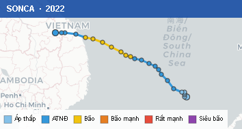 Quỹ đạo di chuyển của SONCA (2022)