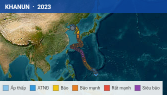 Quỹ đạo di chuyển của KHANUN (2023)