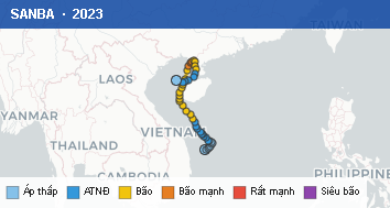 Quỹ đạo di chuyển của SANBA (2023)