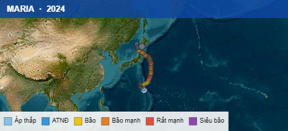 Quỹ đạo di chuyển của MARIA (2024)
