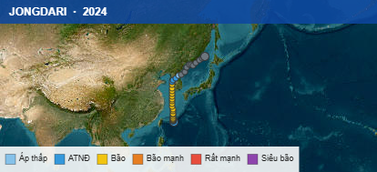Quỹ đạo di chuyển của JONGDARI (2024)
