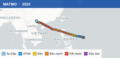 Quỹ đạo di chuyển của MATMO (2025)